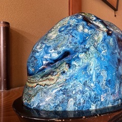 ブルーアゲート（瑪瑙）置物の画像