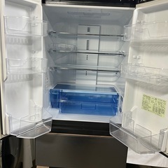 【12ヶ月保証】SHARP 6ドア冷蔵庫 SJ-MF46H-H 2021年製 457L 観音開きの画像