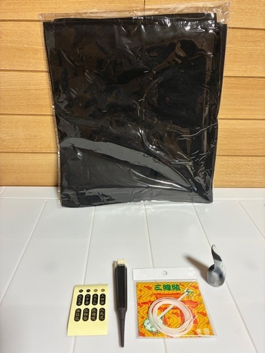 沖縄三線　新品！黒木上質黒檀！江戸ユナー型！本蛇皮一枚張り！値下げしました！⑤