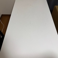 シンプルPCデスク（120×60×70cm）ホワイト／比較的きれいの画像