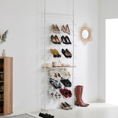 LOWYA シューズラック 突っ張り棚 つっぱりラック  の画像