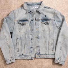 off-white denim jacket XL オフホワイトの画像