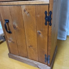 天然木　ゴミ箱の画像