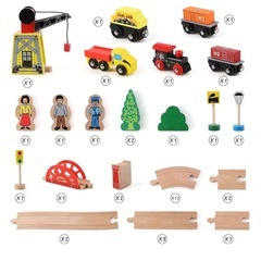 新品　木製レールセット　の画像