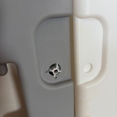 ジャンク品　Carazベビーサークル　グレー&ホワイトの画像