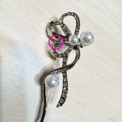 ②イヤーカフ 2個セット パール リボン ジルコニア 韓国風 フランス風の画像