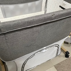 HZDMJ ベビーベッド 折りたたみ 添い寝ベッド 高さ調整可 キャスター付きの画像