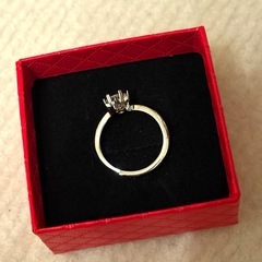②モアサナイトリング 1.0ct 調節可能 レディース 指輪 シルバー キラキラの画像