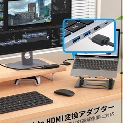 【新品】USB A to HDMI 変換アダプタ 4K@60Hz ハブの画像