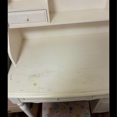 状態悪い 姫系 勉強机セット 学習机の画像