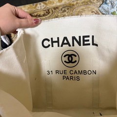 キャンバストートバッグ ノベルティ 非売品 CHANEL シャネル ホワイト トートバッグの画像