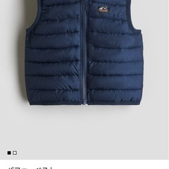 H&M ダウンベスト　ネイビー　90サイズの画像