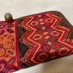 【新品未使用】モン族古布刺繍の長財布②の画像