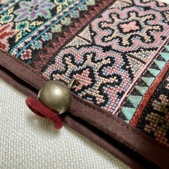 【新品未使用】モン族古布刺繍の長財布①の画像