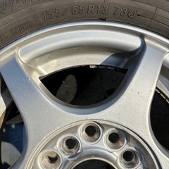 アルミホイール155/65 R13タヤーの画像