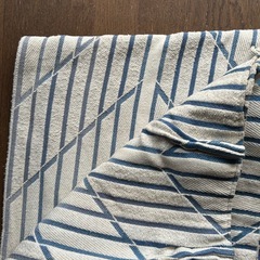 カーテン　青のストライプ×1マイクの画像