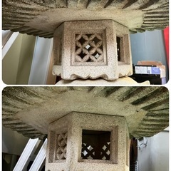 【中古】石灯篭　玄関口がオシャレに　照明入れてさらにアップ↑の画像