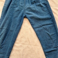 ブルー ハイウェスト,ウエストゴム パンツの画像