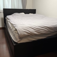 IKEA MALMマルム ベッドフレーム 収納ボックス2個付 140x200cmの画像