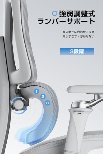 【新品未使用】人体工学チェア オフィスチェア フットレスト　3Dヘッドレスト 6Dアームレスト