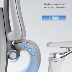 【新品未使用】人体工学チェア オフィスチェア フットレスト　3Dヘッドレスト 6Dアームレストの画像