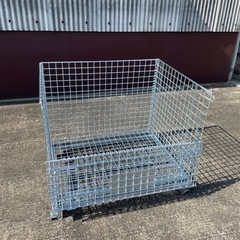  新品メッシュパレットW1000×800×850mm岐阜発　
鉄カゴ　パレティーナ　折畳み可　段積み可　景行商事の画像