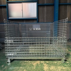 新品メッシュパレットW1200×1000×900mm岐阜発 鉄カゴ　パレティーナ　折畳み可　段積み可　景行商事の画像