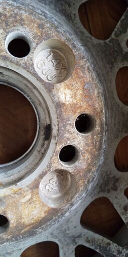 アルミホイール　2本　14×6.0J +38 PCD100 　ジャンク