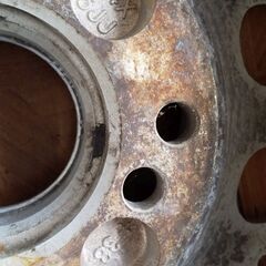 アルミホイール　2本　14×6.0J +38 PCD100 　ジャンクの画像
