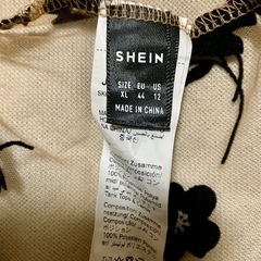 シースルー ベロア 花柄 長袖 シアー ブラウスの画像