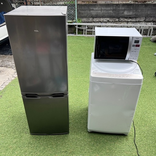 家電3点セット　オーブンレンジ・冷蔵庫・洗濯機　簡易乾燥機能付き　新生活応援セット