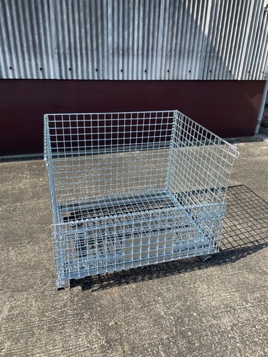 新品メッシュパレットW1000×800×850mm鉄カゴ　パレティーナ　折畳み可　段積み可 景行商事