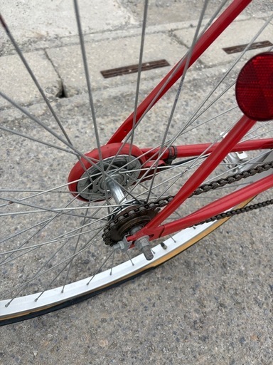 赤 シングルスピード自転車 ※要点検・整備
