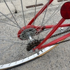 赤 シングルスピード自転車 ※要点検・整備の画像