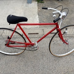 赤 シングルスピード自転車 ※要点検・整備の画像
