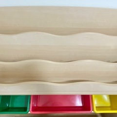 絵本棚　おもちゃ収納付きの画像