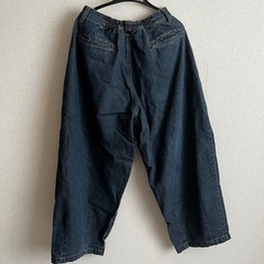 【値下げ】MONO-MART ワイドデニムパンツ　の画像
