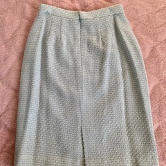 【美品】上品ライトブルー　ツイードセットアップ　サイズ40(M〜L) 銀座マギー購入　入学式 卒業式 セレモニースーツの画像