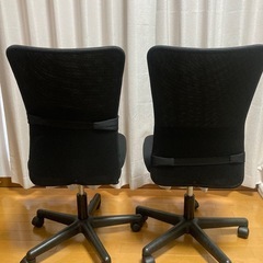 オフィスチェア メッシュチェア 肘なし ダブルランバーサポート 高さ調節可 キャスター付の画像