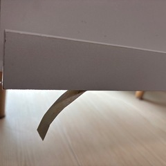 テレビ台（木目調×ホワイト）※一部補修推奨の画像