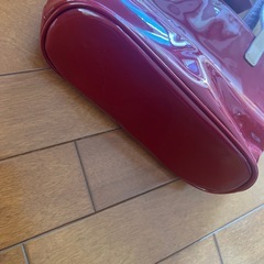未使用　赤い手さげバックの画像