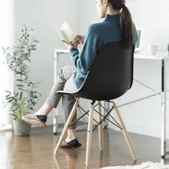 【美品】イームズチェア復刻版・モダンデザイン 椅子 黒の画像