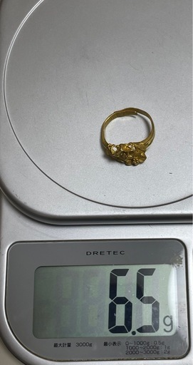 24金　花柄指輪