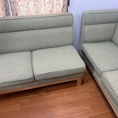 【お取引中】ニトリL字ダイニングソファの画像