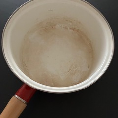 ニトリホーロー鍋 取っ手/蓋付きの画像