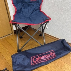 コールマン　折りたたみ椅子　紺色ネイビー　保管袋付きの画像