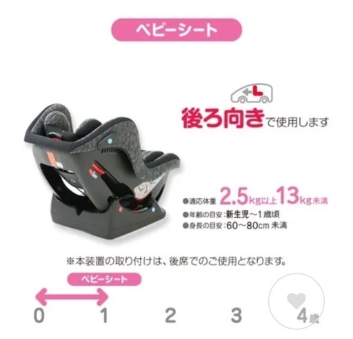 【取引完了】 Smart Angle レジェプラス 新生児対応チャイルドシート