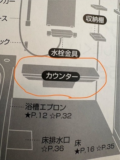 TOTO  バスルーム　サザナ
お掃除ラクラクカウンター
