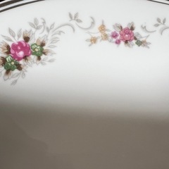 CHINA YAMA 花柄　特大プレート 昭和レトロの画像