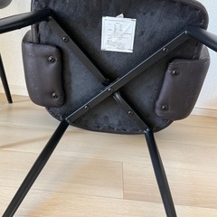 ダイニングチェア 2脚セット（ブラック）の画像